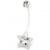 Clear BioFlex Belly Bar - Star - view 1