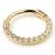 9ct Yellow Gold Jewelled Hinged Ring - view 1