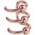 PVD Rose Gold Triple BCR Ear Cuff - view 1