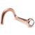 PVD Rose Gold on Titanium Jewelled Disc Nose Stud - view 1
