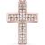 Rose Gold-Plated Jewelled Crucifix Belly Bar - view 2