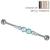 Industrial Scaffold Barbell - Ornate Opal Jewels - Light Blue - view 1