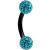 1.6mm Gauge PVD Black on Steel Smooth Glitter Balls Banana - view 1