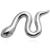 1.2mm Gauge 14ct White Gold Snake Attachment - Internally-Threaded - view 1