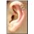 PVD Gold Triple BCR Ear Cuff - view 2