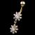 9ct Gold Twin Sunshine Belly Bar - view 4