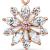 Rose Gold-Plated Jewelled Flower Belly Bar - view 2