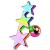 Rainbow Steel Triple Stars Ear Stud - view 1