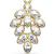 Gold-Plated Jewelled Cluster Belly Bar - view 2