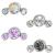 1.2mm Gauge Titanium Triple Gem Crescent Attachment - Internally-Threaded - view 2