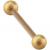 1.6mm Gauge PVD Gold on Steel Barbell with Shimmer Balls - view 1