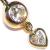 9ct Gold Heart Dropper Belly Bar - view 2