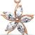 Rose Gold-Plated Jewelled Flower Belly Bar - view 2