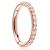 PVD Rose Gold on Titanium Full Pave Set Eternity Hinged Ring - view 1