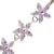Sterling Silver Three Cascading Starflowers Belly Bar - view 2