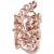 PVD Rose Gold Flower Garden Ear Cuff - view 1