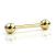 1.2mm Gauge 9ct Gold Barbell - view 1
