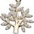 Gold-Plated Jewelled Tree of Life Belly Bar - view 2