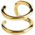 PVD Gold Double Ring Ear Cuff - view 1