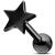 PVD Black on Steel Star Ear Stud - view 1