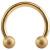 1.6mm Gauge PVD Gold on Steel Circular Barbell with Shimmer Balls - view 1