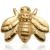 1.2mm Gauge 14ct Yellow Gold Bee Attachment - Internally-Threaded - view 1
