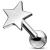 Steel Star Ear Stud - view 1