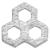 1.2mm Gauge 14ct White Gold Honeycomb Attachment - Internally-Threaded - view 1