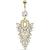 Gold-Plated Elegant Jewelled Cascade Belly Bar - view 1