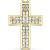 Gold-Plated Jewelled Crucifix Belly Bar - view 2