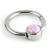 Titanium Opal Disc Hinged Ring - view 1