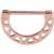 Zig Zag PVD Rose Gold Nipple Clicker - view 1