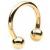 1.2mm Gauge 14ct Gold Circular Barbell - Internally Threaded - view 2