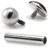 1.6mm Gauge Titanium Dome Barbell - Internally-Threaded - view 2