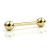 1.6mm Gauge 9ct Gold Barbell - view 1