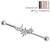 Industrial Scaffold Barbell - Moon & Twin Stars - view 1