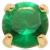 1.2mm Gauge 14ct Yellow Gold Claw Set Emerald Gem Attachment - Internally-Threaded - view 1