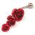 Sterling Silver Three Roses Belly Bar - view 1