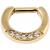 5 Gem PVD Gold Septum Clicker Ring - view 1