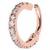 1.7mm Jewelled PVD Rose Gold Hinged Ring - view 2