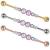 Industrial Scaffold Barbell - Ornate Opal Jewels - Light Pink - view 2