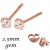 PVD Rose Gold on Sterling Silver Jewelled Ear Studs - view 3