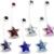 Clear BioFlex Belly Bar - Star - view 2