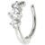 Steel Triple Jewelled Hinged Rook Ring - view 1