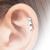 Steel Triple Stars Ear Stud - view 2