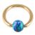 1.0mm Gauge PVD Gold on Steel BCR with Opal Ball - view 1