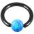 1.6mm Gauge PVD Black on Titanium BCR with Opal Ball - view 1