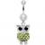 Jewelled Owl on Titanium Pearl Belly Bar - view 2