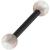 1.2mm Gauge PVD Black on Steel Opal Balls Barbell - view 1