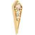 1.2mm Gauge 14ct Yellow Gold Jewelled Kite Attachment - Internally-Threaded - view 1